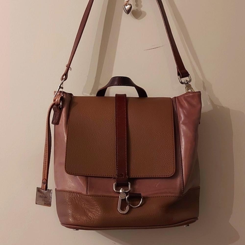 RUDSAK rare backpack/shoulder/crossbody convertible leather bag